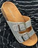 Silver Sparkle  Slip on style Sandal