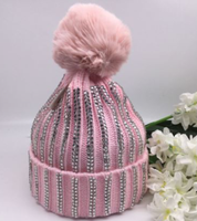 Knitted Hat with Diamante