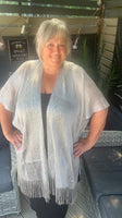Diamante Beaded Tassel Kimono / Cover Up