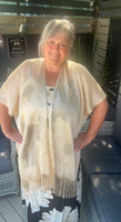 Diamante Beaded Tassel Kimono / Cover Up