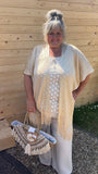 Diamante Beaded Tassel Kimono / Cover Up