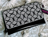 Black - Swirl Crystal Design Clutch  Bag by Malissa J