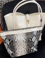 B03  Malissa j Day / Shopper  Bag  ~ Snakeskin inner Bag