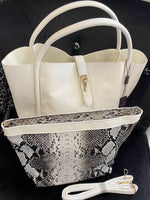 B03  Malissa j Day / Shopper  Bag  ~ Snakeskin inner Bag